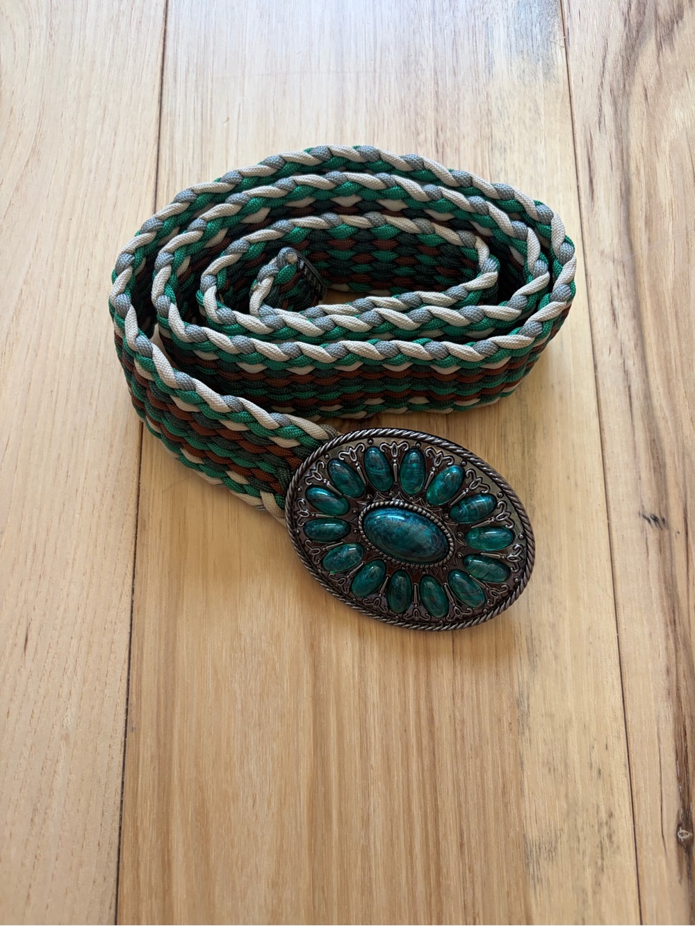Handmade belt with belt buckle